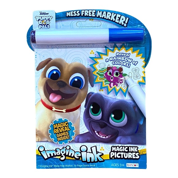 Puppy Dog Pals Gift Basket, Plush Rolly & Bingo Stuffed Animal Book Toy Set - Picture 5 of 6